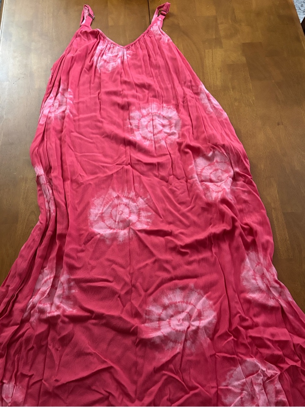 Knox Rose Coral Pink Tie-Dye Maxi Dress